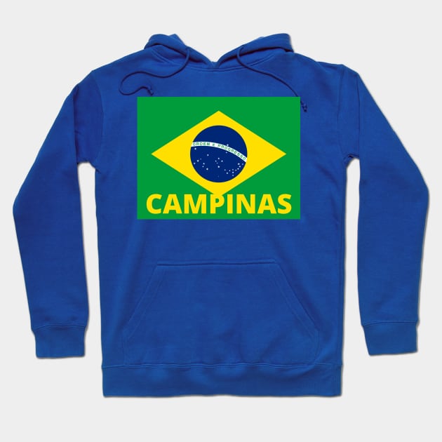 Campinas City in Brazilian Flag Hoodie by aybe7elf